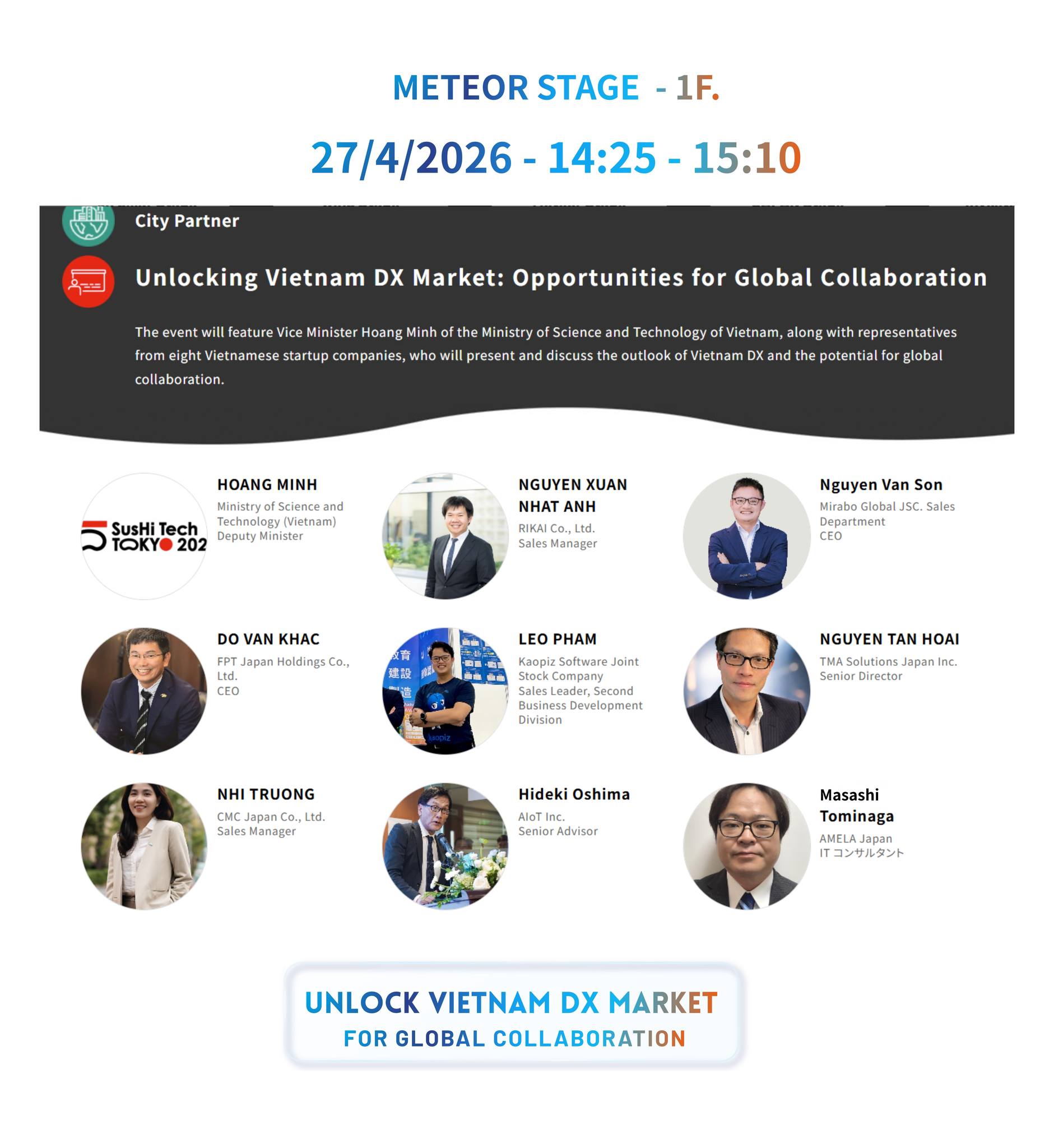 VADX Japan SuShi Tech 2026 speac